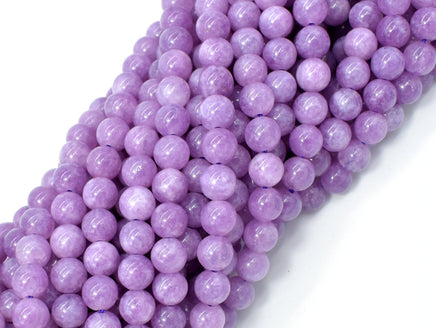 Malaysia Jade Beads- Lilac, 6mm (6.4mm) Round Beads-RainbowBeads