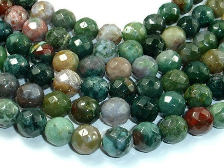 Indian Agate, 12mm Faceted Round-RainbowBeads