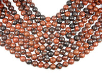 Mahogany Obsidian Beads, 14mm Round Beads-RainbowBeads