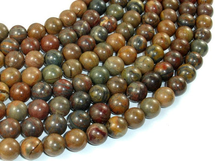 Wealth Stone Jasper Beads, 10mm (9.5mm) Round Beads-RainbowBeads