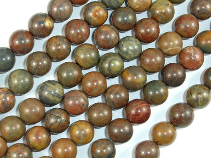 Wealth Stone Jasper Beads, 10mm (9.5mm) Round Beads-RainbowBeads