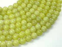 Olive Jade Beads, 10mm Round Beads-RainbowBeads