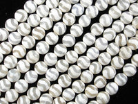 Tibetan Agate Beads, 8mm Faceted Round-RainbowBeads