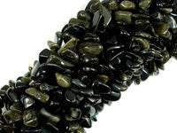 Golden Obsidian, Approx 4-10mm Chips Beads-RainbowBeads