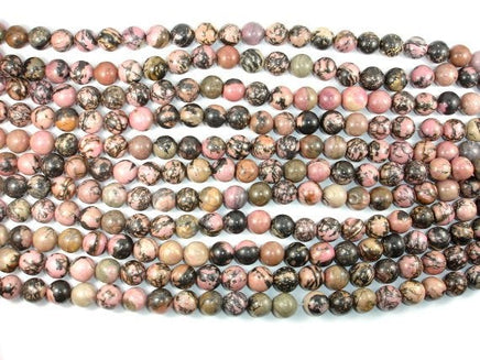 Rhodonite, 12mm Round Beads-RainbowBeads