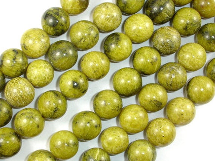 Yellow Turquoise Beads, 14mm Round Beads-RainbowBeads