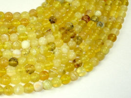 Yellow Opal, 6mm (6.8mm) Round Beads-RainbowBeads