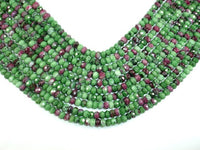 Ruby Zoisite Beads, Approx 4.5mm x 7mm Faceted Rondelle Beads-RainbowBeads