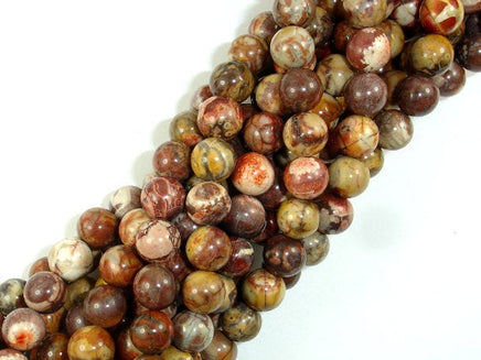 Birdseye Rhyolite, 8mm(8.4mm) Round Beads-RainbowBeads
