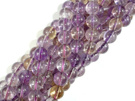 Ametrine, 8mm Round Beads-RainbowBeads
