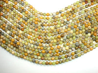 Dendritic Opal Beads, Yellow Moss Opal Beads, 6mm Round Beads-RainbowBeads