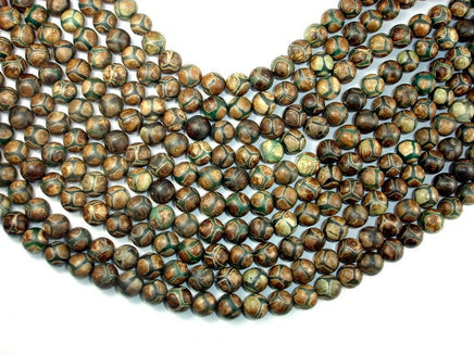 Tibetan Agate Beads, 10mm Round Beads-RainbowBeads
