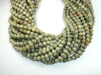 Silver Leaf Jasper Beads, 6mm Round Beads-RainbowBeads