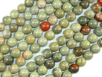 Silver Leaf Jasper Beads, 8mm Round Beads-RainbowBeads
