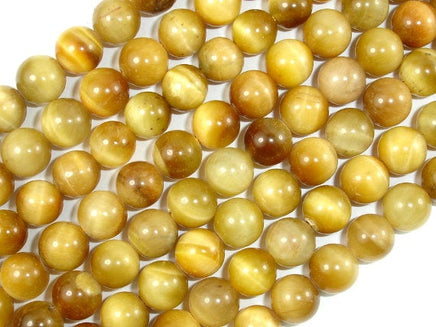 Golden Tiger Eye, 8mm Round Beads-RainbowBeads
