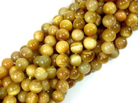 Golden Tiger Eye, 8mm Round Beads-RainbowBeads