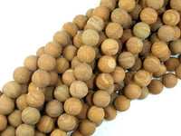 Matte Wood Jasper Beads, 10mm, Round Beads-RainbowBeads