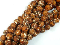 Tibetan Dzi Agate Beads, 10mm Round Beads-RainbowBeads