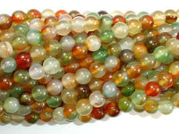 Agate Beads, 6mm Round Beads-RainbowBeads