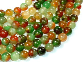 Agate Beads, 10mm (10.5 mm) Round Beads-RainbowBeads