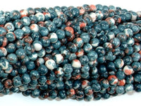 Rain Flower Stone, Gray, 4mm Round Beads-RainbowBeads