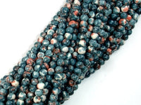 Rain Flower Stone, Gray, 4mm Round Beads-RainbowBeads