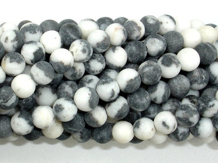 Matte Zebra Jasper Beads, 6mm Round Beads-RainbowBeads