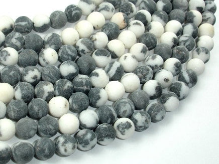 Matte Zebra Jasper Beads, 8mm, Round Beads-RainbowBeads