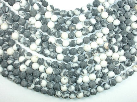 Matte Zebra Jasper Beads, 8mm, Round Beads-RainbowBeads