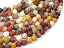 Matte Mookaite Beads, 8mm Round Beads-RainbowBeads