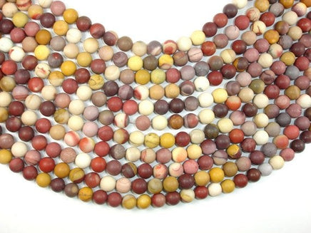 Matte Mookaite Beads, 8mm Round Beads-RainbowBeads