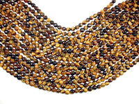 Tiger Eye Beads, 6mm Faceted Round-RainbowBeads