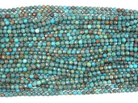 Blue Calsilica Jasper Beads, 4mm Faceted Round Beads-RainbowBeads
