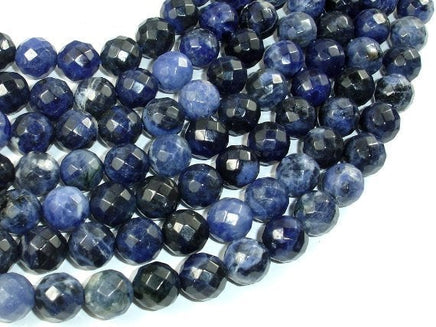 Sodalite Beads, 10mm Faceted Round Beads-RainbowBeads
