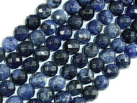 Sodalite Beads, 10mm Faceted Round Beads-RainbowBeads