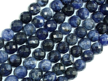 Sodalite Beads, 10mm Faceted Round Beads-RainbowBeads
