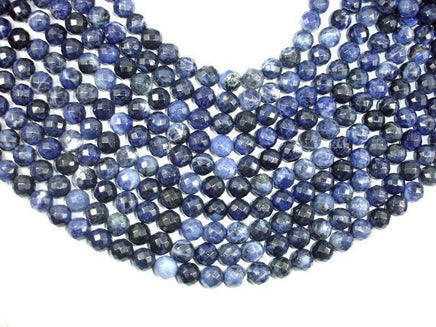 Sodalite Beads, 10mm Faceted Round Beads-RainbowBeads