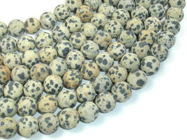 Matte Dalmation Jasper Beads, 10mm Round Beads-RainbowBeads