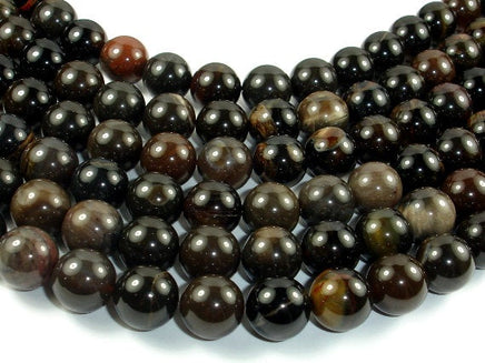 Petrified Wood Jasper, 12mm Round Beads-RainbowBeads