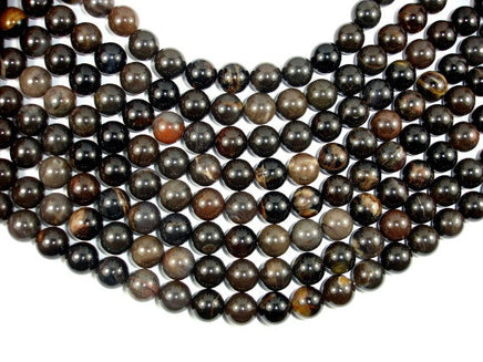 Petrified Wood Jasper, 12mm Round Beads-RainbowBeads