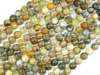 Dendritic Opal Beads, Moss Opal, 6mm Round Beads-RainbowBeads