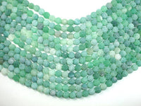 Frosted Matte Agate - Green, 8mm Round Beads, 14.5 Inch, Full strand-RainbowBeads