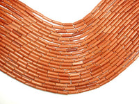 Goldstone Beads, 4mm x 14mm Tube Beads-RainbowBeads