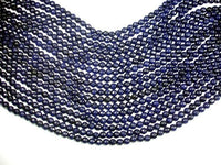 Dark Blue Jade Beads, 6mm Faceted Round Beads-RainbowBeads
