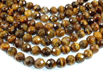 Tiger Eye Beads, 10mm Faceted Round-RainbowBeads