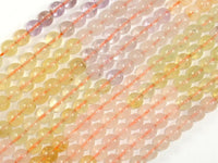 Mixed Quartz- Rose Quartz, Amethyst, Citrine, Prehnite Beads, Round 6mm-RainbowBeads