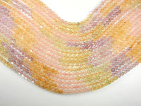 Mixed Quartz- Rose Quartz, Amethyst, Citrine, Prehnite Beads, Round 6mm-RainbowBeads