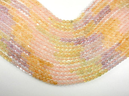 Mixed Quartz- Rose Quartz, Amethyst, Citrine, Prehnite Beads, Round 6mm-RainbowBeads