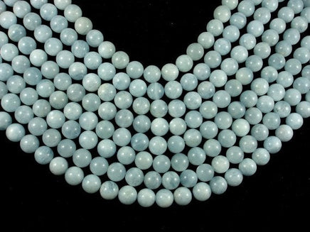 Genuine Aquamarine Beads, 10mm Round Beads-RainbowBeads