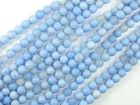 Light Blue Agate Beads, 6mm Round Beads-RainbowBeads